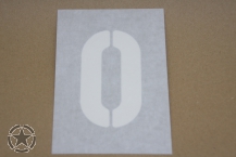 Lackierschablone Klebefolie # 0  Schrifthöhe 10,2 cm