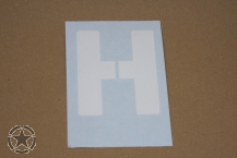 Aufkleber H  Schrifthöhe 10,2 cm