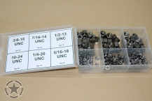 Zollmuttern UNC Sechskantmuttern Sortiment 200 Teile(schwarz)