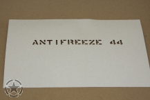 Schriftschablone Antifreeze  44    1/2 Inch