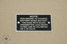 Data Plate Dodge Command Car