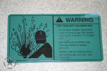 Aufkleber Hot Coolant 170 mm x  90 mm