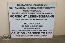 Original Warnschild US ARMY 60x 100 cm Alu