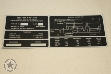 US Army Trailer M416 Data Plate