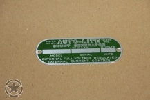 Autolite Generator Data Plate (12volt)