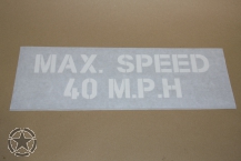 Lackierschablone Klebefolie MAX. SPEED 35 cm x 10,5 cm