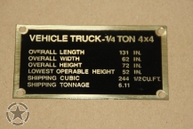 Gewichts shipping plate Ford
