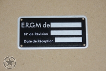Typenschild Werksüberholung ERGM Hotchkiss M201