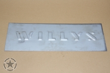 Schriftzug WILLYS Heckblech , WILLYS Script