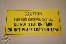 Aufkleber Step On Tank 130mmx70mm