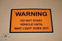 Fahrzeugaufkleber Do Not Start 93mmx63mm