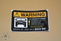 Aufkleber HUMVEE  WARNING  (11,3 x 6,8cm)