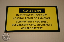 Aufkleber Master Switch  102mmx58mm