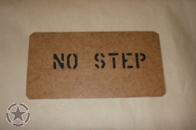 Schriftschablone NO STEP 1 Inch