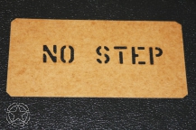 Schriftschablone NO STEP 1 Inch