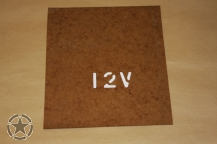 Schriftschablone 12 V 1 Inch