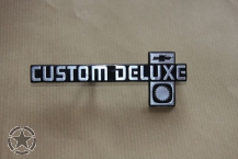 Amaturenbrett Aufschrift CUSTOM DELUXE