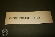 Schriftschablone 1 Inch Check Engine Daily