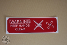 Aufkleber Keep Hands Clear