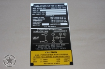 Data Plate Ford Mutt M151 A1