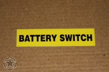 Aufkleber BATTERY SWITCH