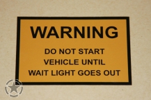 Aufkleber Do not Start