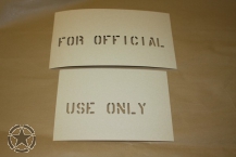 Schriftschablone FOR OFFICIAL USE ONLY 