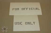 Schriftschablone FOR OFFICIAL USE ONLY