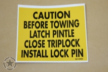 Aufkleber US Army TRIPLOCK CAUTION