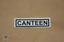 Aufkleber US ARMY  CANTEEN  51mm x 11 mm