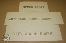 Schriftschablone SPEED LIMIT 1 Inch