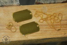 US Erkennungsmarke Set Goldfarben mit Wunschprägung