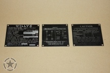 PLATES DATA Willys ( Set ) 3 Stück Zink